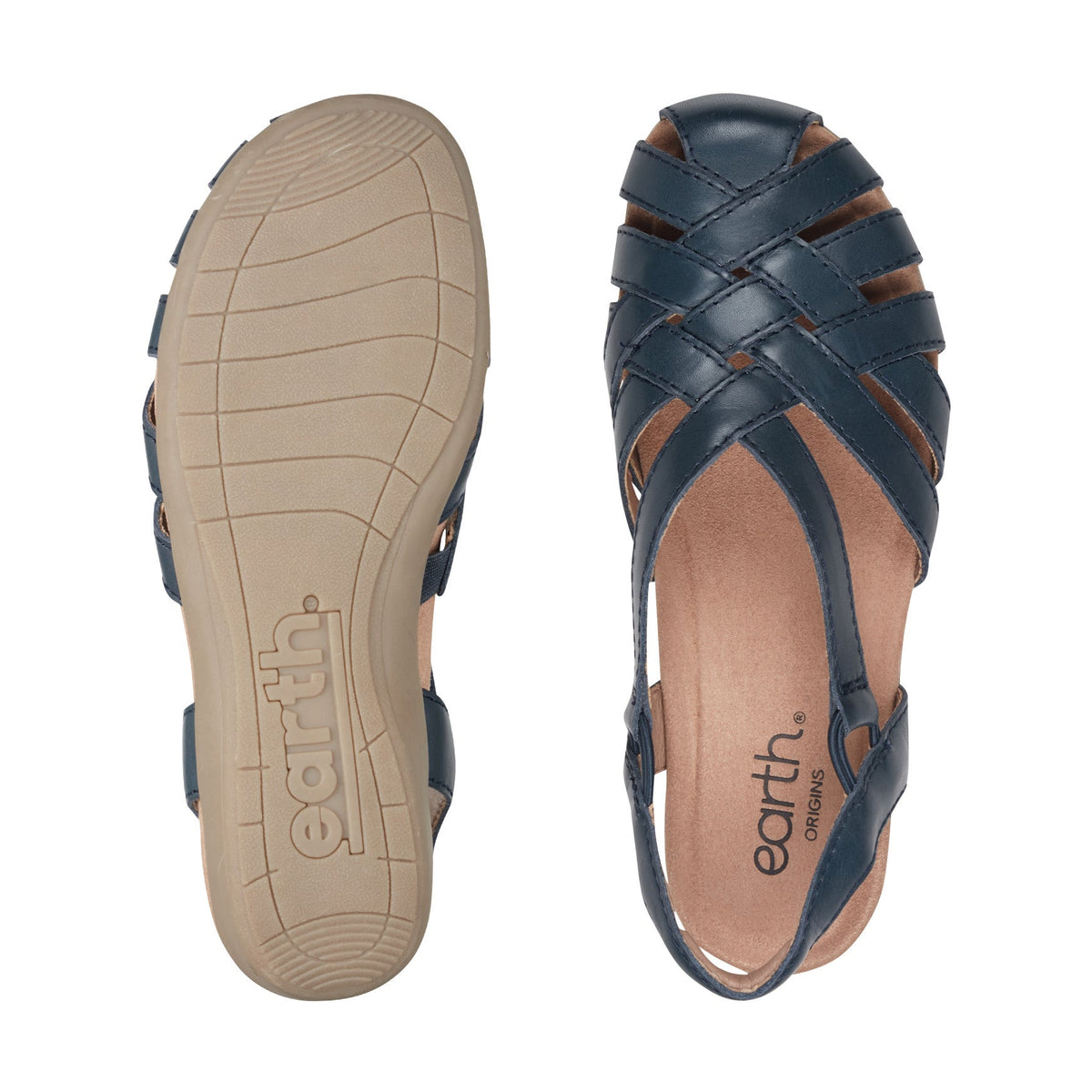 Berri Woven Casual Round Toe Slip-on Sandals - Earth Shoes Popular