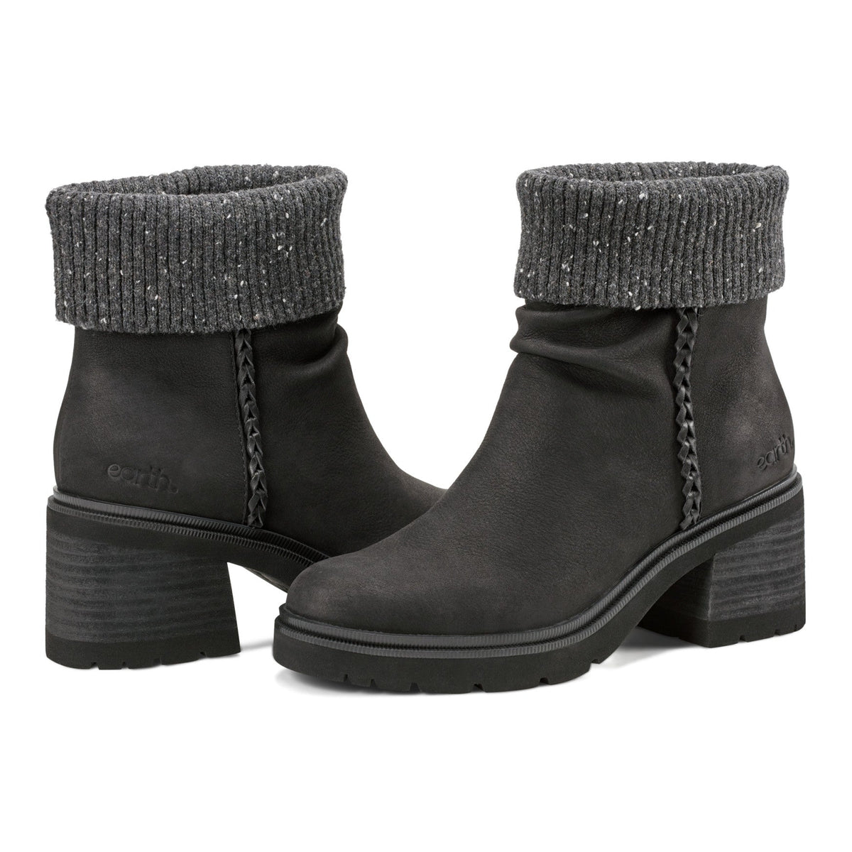 Gresa Waterproof Block Heel Round Toe Casual Booties - Earth Shoes Recommended