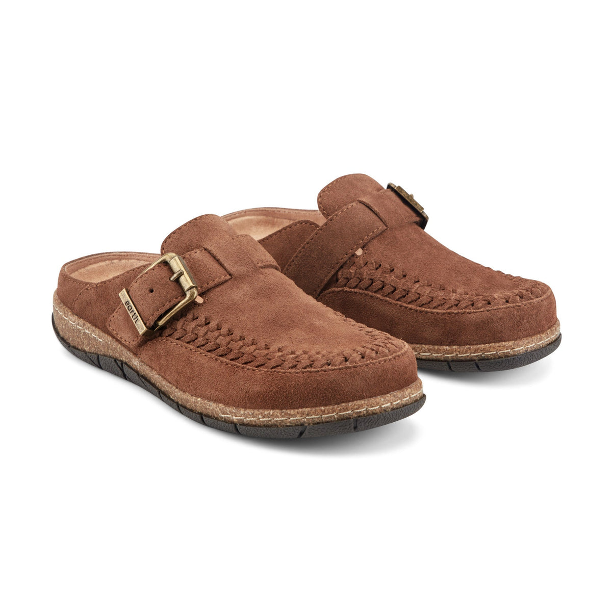Eileen Braided Suede Clogs - Earth Shoes Premium