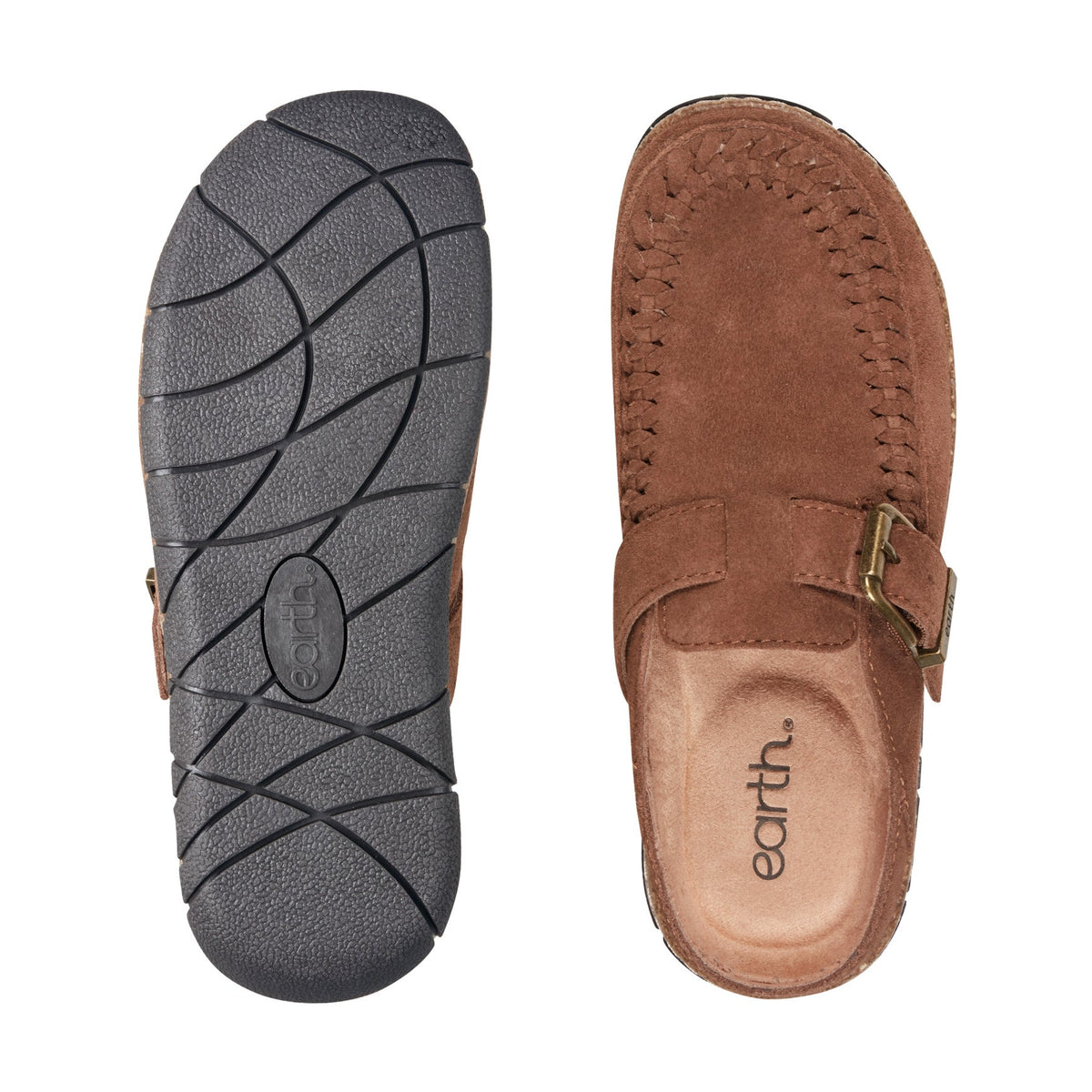 Eileen Braided Suede Clogs - Earth Shoes Premium
