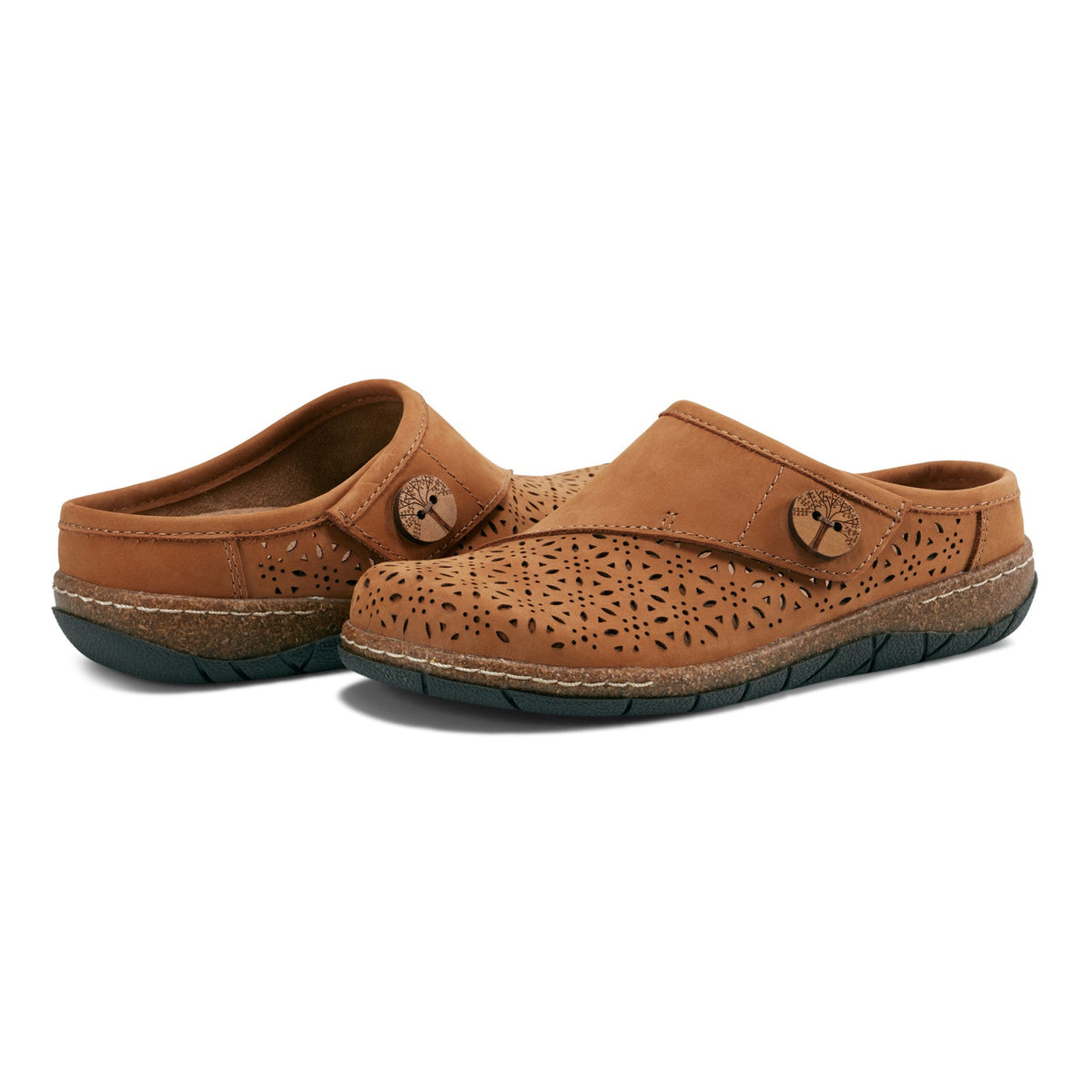 Erinn Round Toe Casual Slip-on Flat Clogs - Earth Shoes Featured