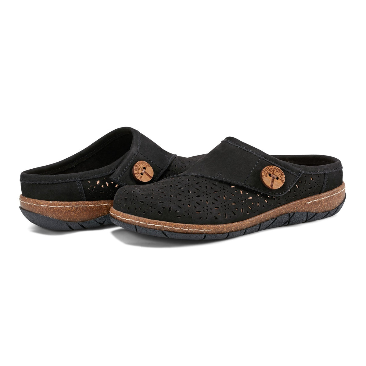 Erinn Round Toe Casual Slip-on Flat Clogs - Earth Shoes Trending
