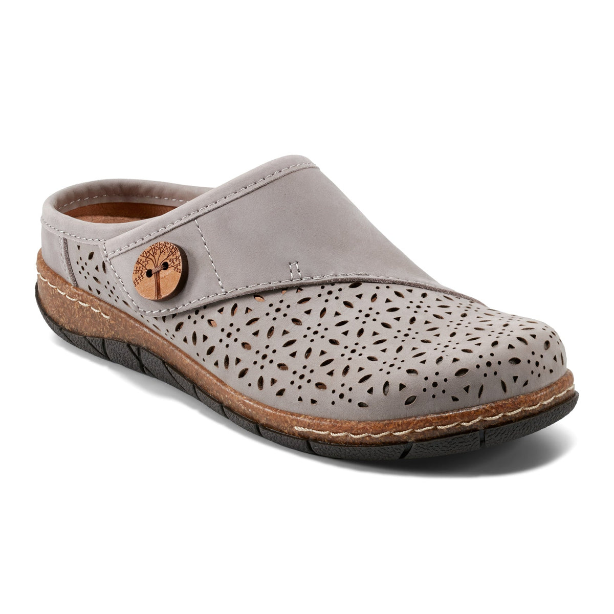 Erinn Round Toe Casual Slip-on Flat Clogs - Earth Shoes Recommended