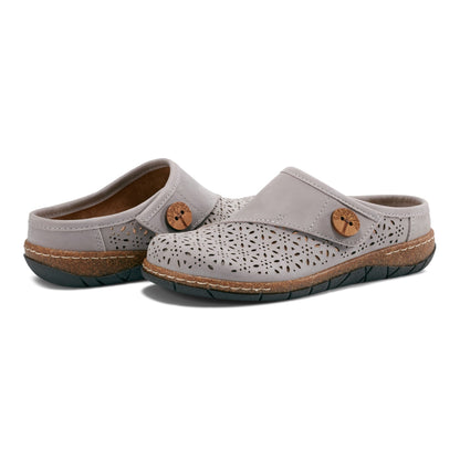 Erinn Round Toe Casual Slip-on Flat Clogs - Earth Shoes Recommended