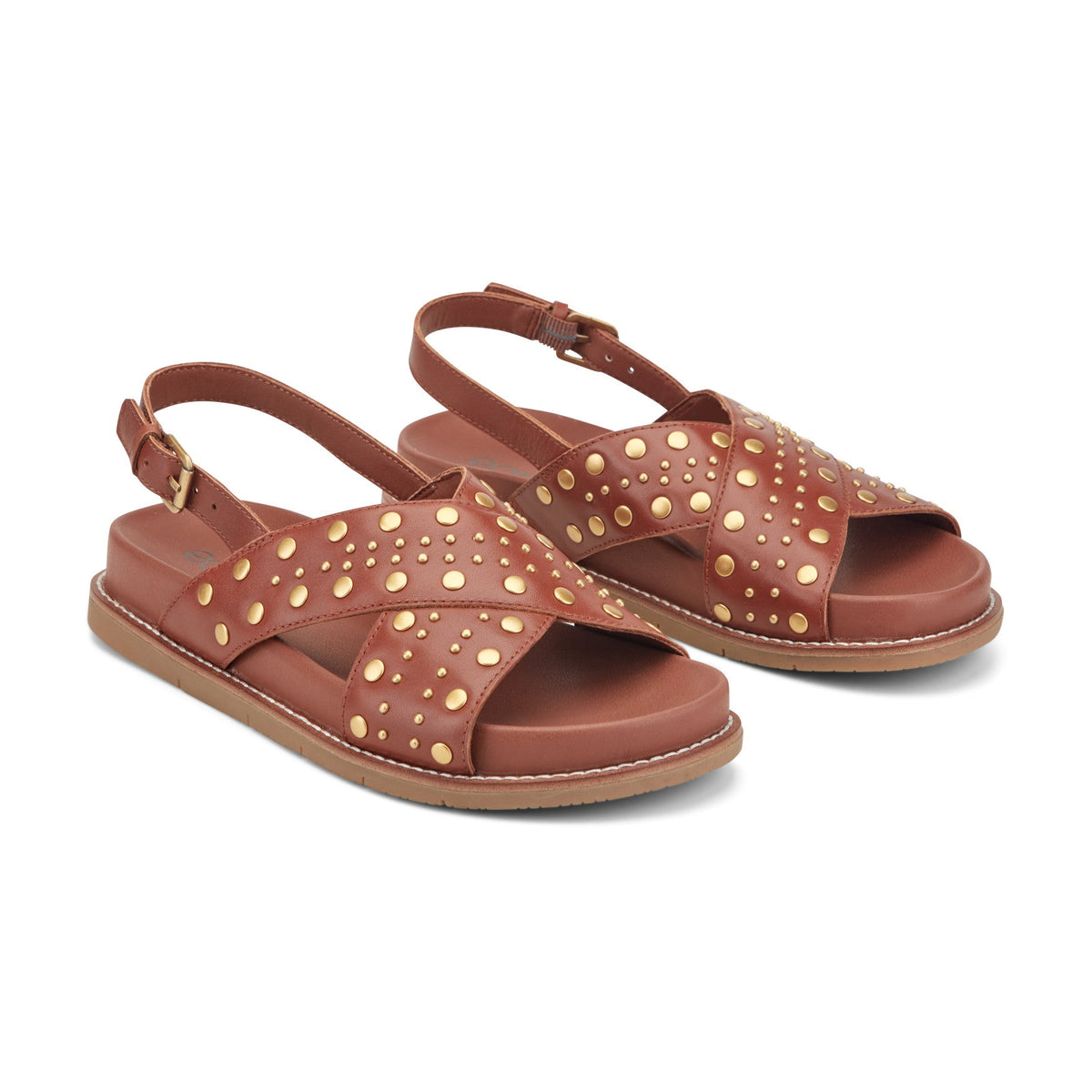 Ferdie Studded Leather Sandals - Earth Shoes Premium
