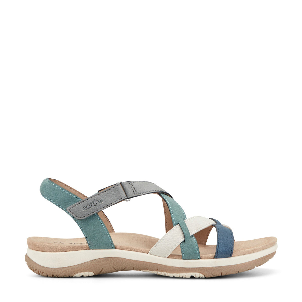 Sterling Casual Strappy Round Toe Flat Sandals - Earth Shoes New