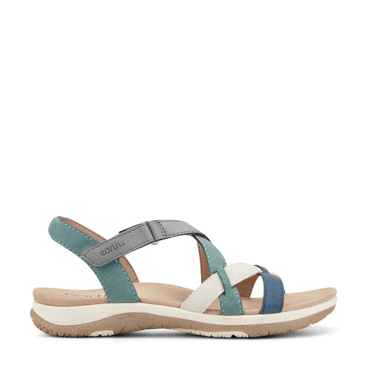 Sterling Casual Strappy Round Toe Flat Sandals - Earth Shoes New