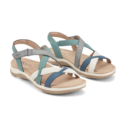 Sterling Casual Strappy Round Toe Flat Sandals - Earth Shoes New