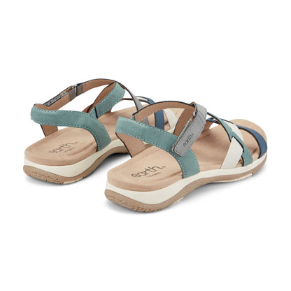 Sterling Casual Strappy Round Toe Flat Sandals - Earth Shoes New