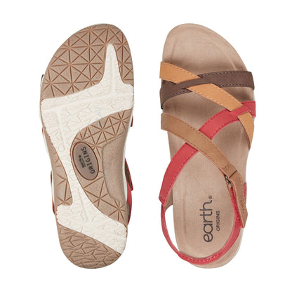 Sterling Casual Strappy Round Toe Flat Sandals - Earth Shoes Premium