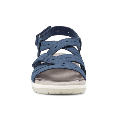 Samsin Round Toe Strappy Casual Flat Sandals - Earth Shoes Popular