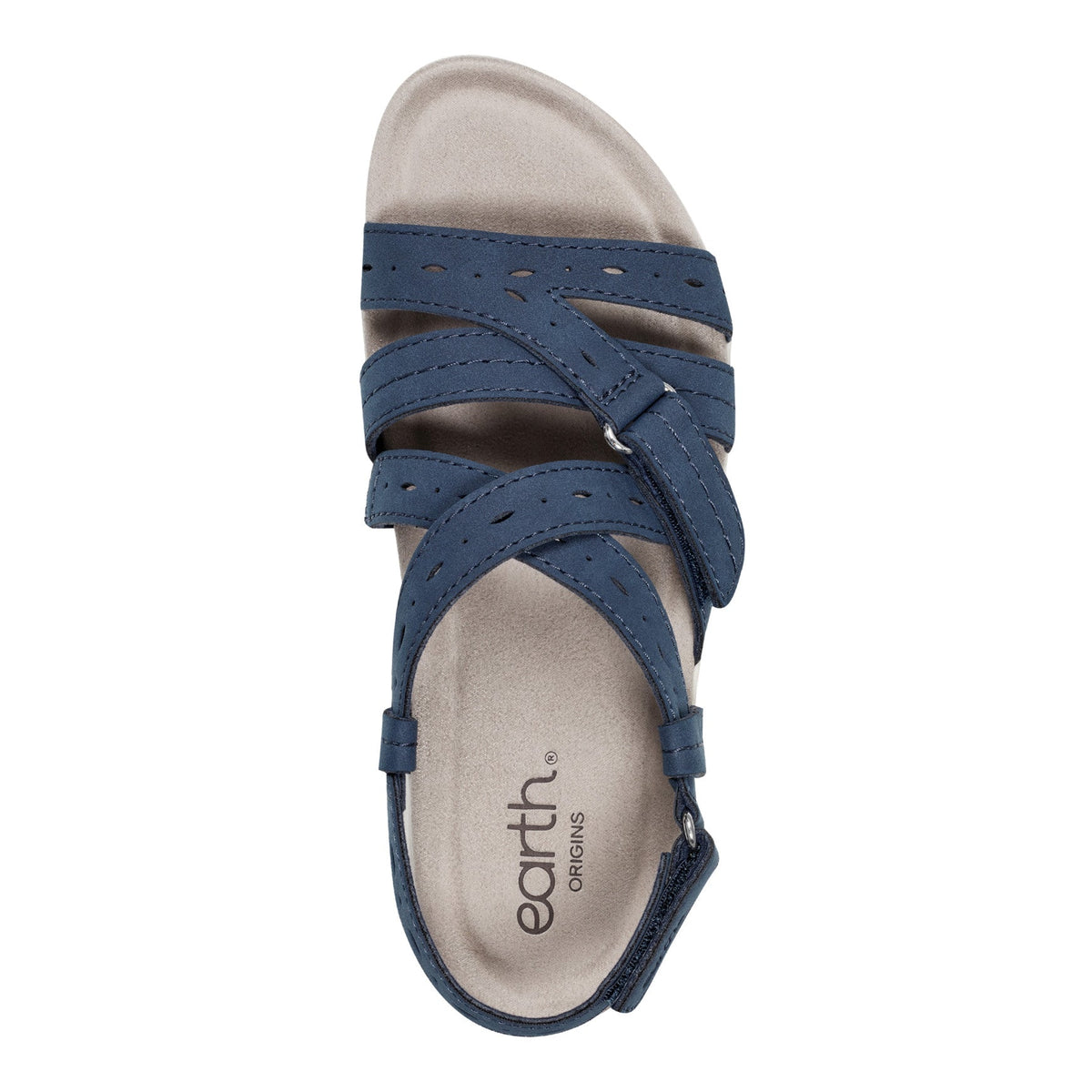 Samsin Round Toe Strappy Casual Flat Sandals - Earth Shoes Popular