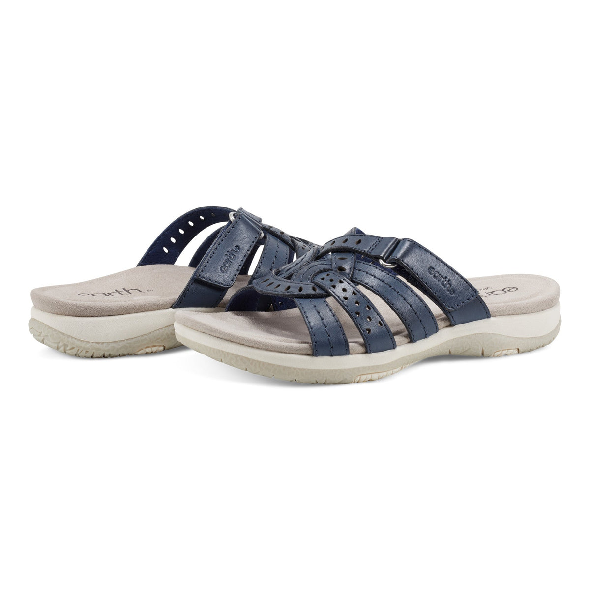 Sassoni Strappy Casual Slip-On Flat Sandals - Earth Shoes Featured