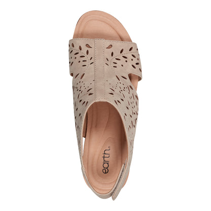 Halin Round Toe Casual Slingback Wedge Sandals - Earth Shoes Exclusive
