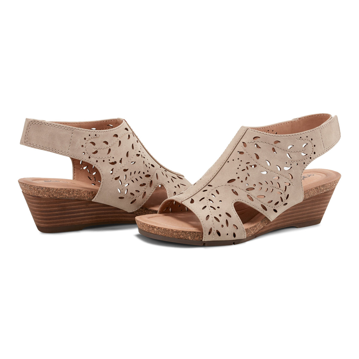 Halin Round Toe Casual Slingback Wedge Sandals - Earth Shoes Exclusive