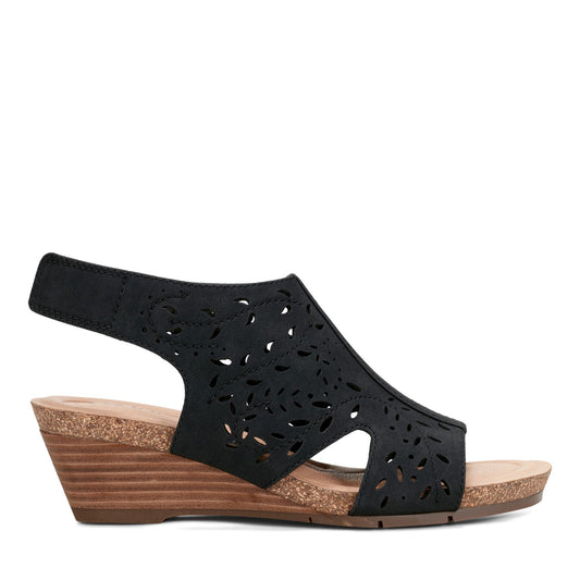 Halin Round Toe Casual Slingback Wedge Sandals - Earth Shoes New