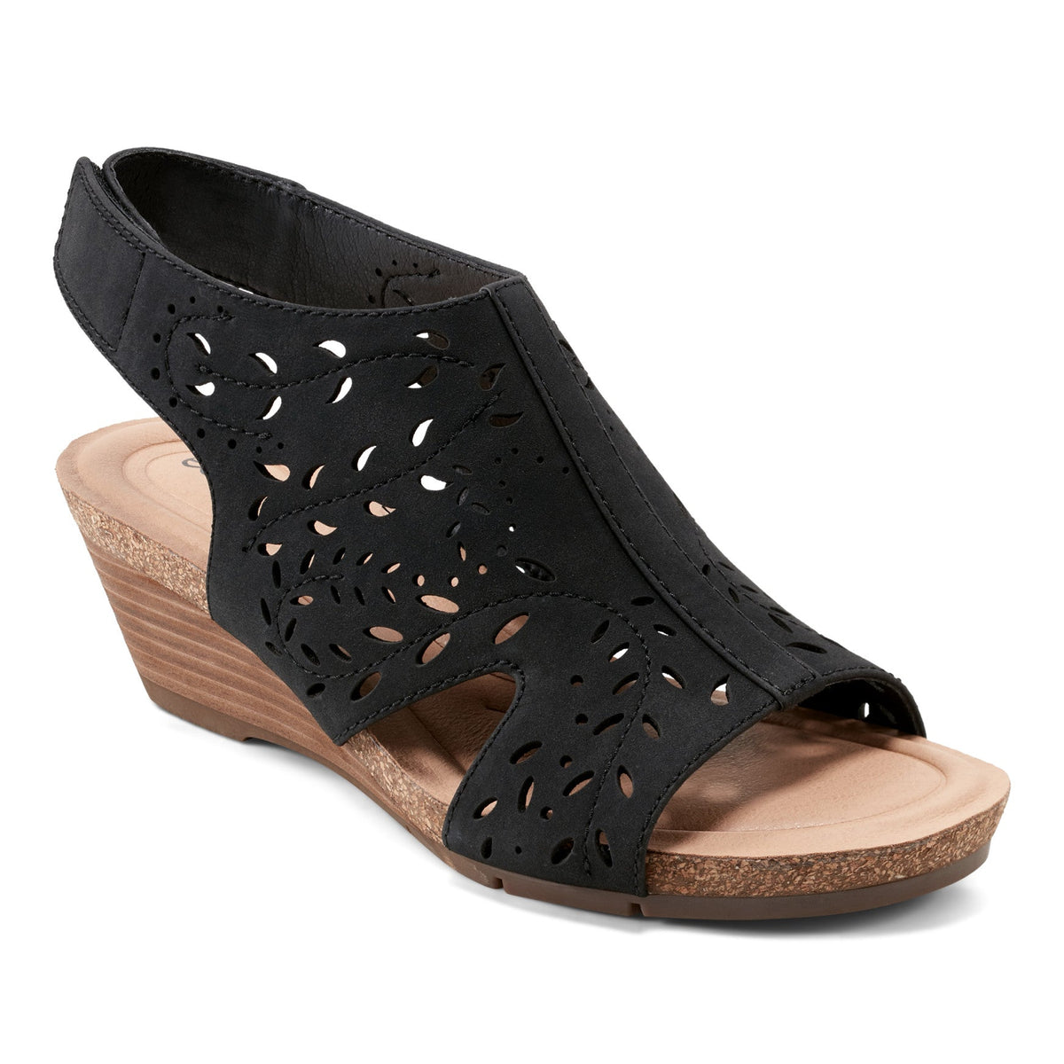 Halin Round Toe Casual Slingback Wedge Sandals - Earth Shoes New