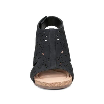Halin Round Toe Casual Slingback Wedge Sandals - Earth Shoes New
