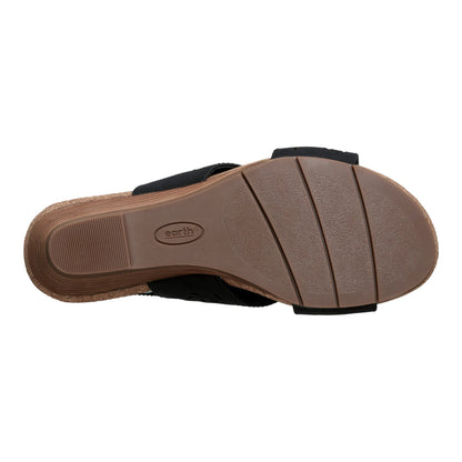 Halin Round Toe Casual Slingback Wedge Sandals - Earth Shoes New