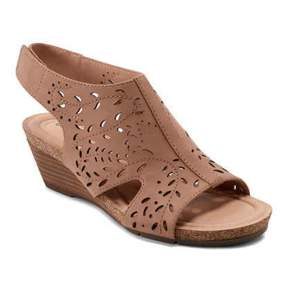 Halin Round Toe Casual Slingback Wedge Sandals - Earth Shoes Popular
