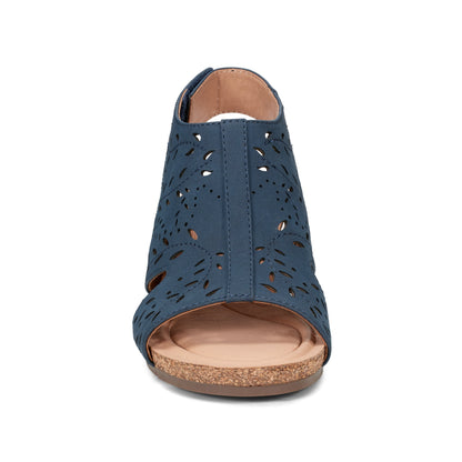 Halin Round Toe Casual Slingback Wedge Sandals - Earth Shoes Best Seller