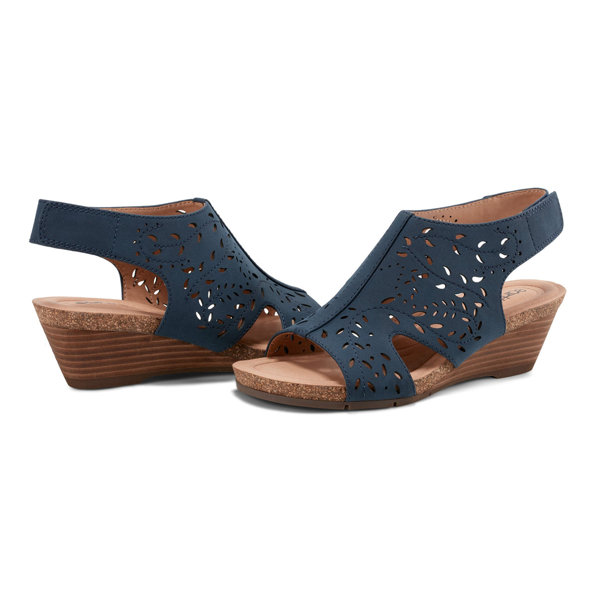 Halin Round Toe Casual Slingback Wedge Sandals - Earth Shoes Best Seller
