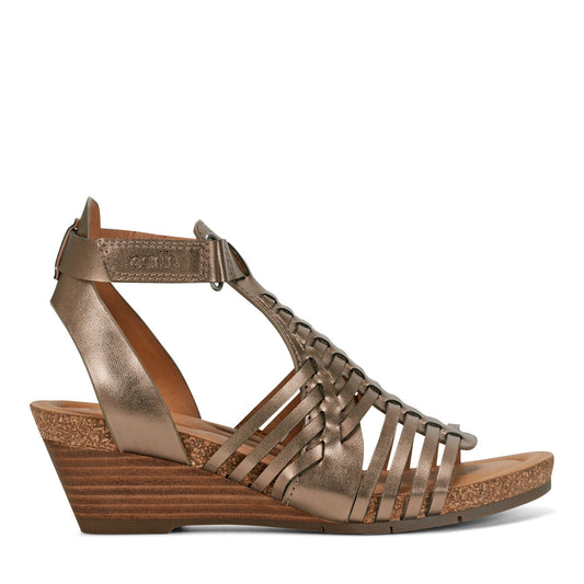 Hattie Round Toe Strappy Wedge Sandals - Earth Shoes Recommended