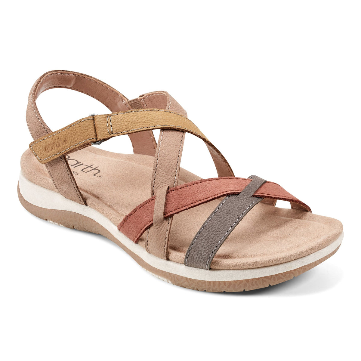 Sterling Casual Strappy Round Toe Flat Sandals - Earth Shoes Premium
