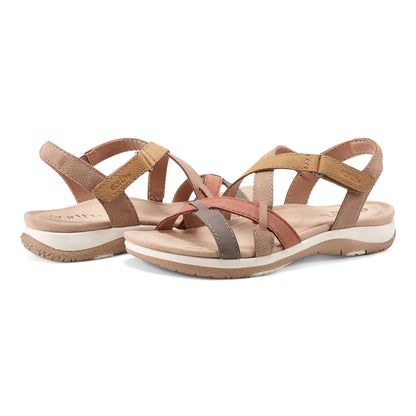 Sterling Casual Strappy Round Toe Flat Sandals - Earth Shoes Premium