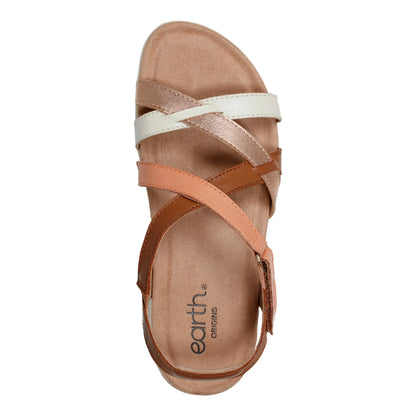 Sterling Casual Strappy Round Toe Flat Sandals - Earth Shoes Signature