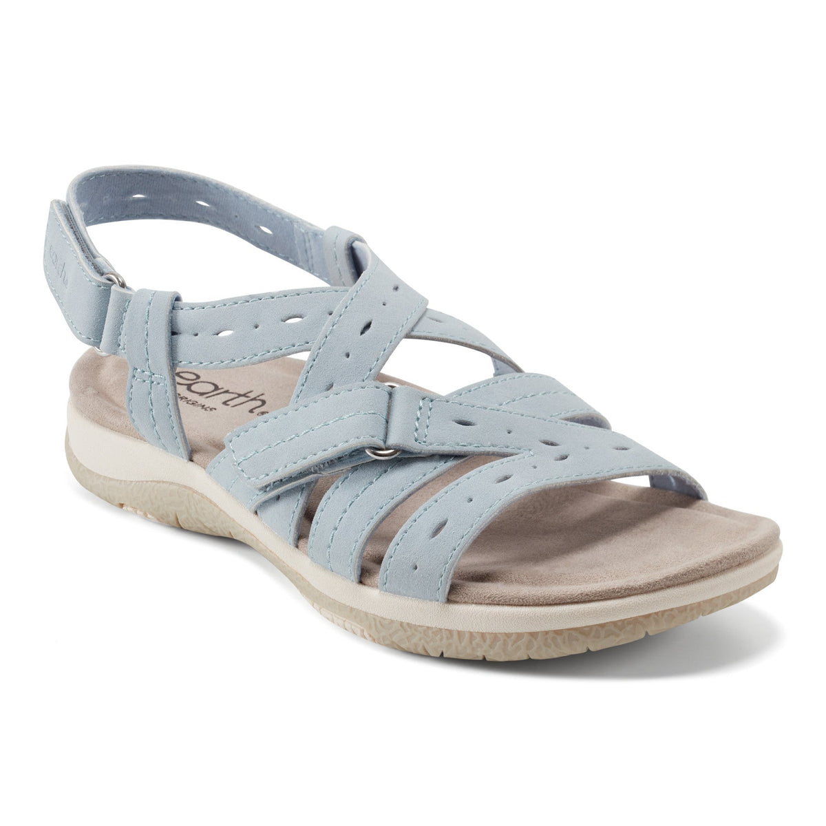 Samsin Round Toe Strappy Casual Flat Sandals - Earth Shoes Featured