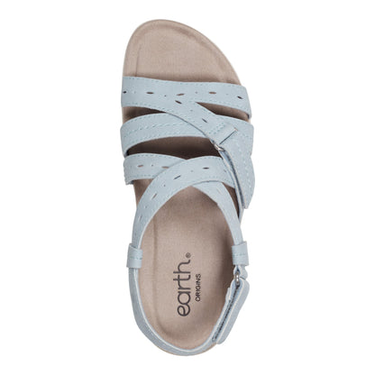 Samsin Round Toe Strappy Casual Flat Sandals - Earth Shoes Featured
