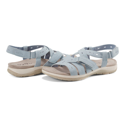Samsin Round Toe Strappy Casual Flat Sandals - Earth Shoes Featured