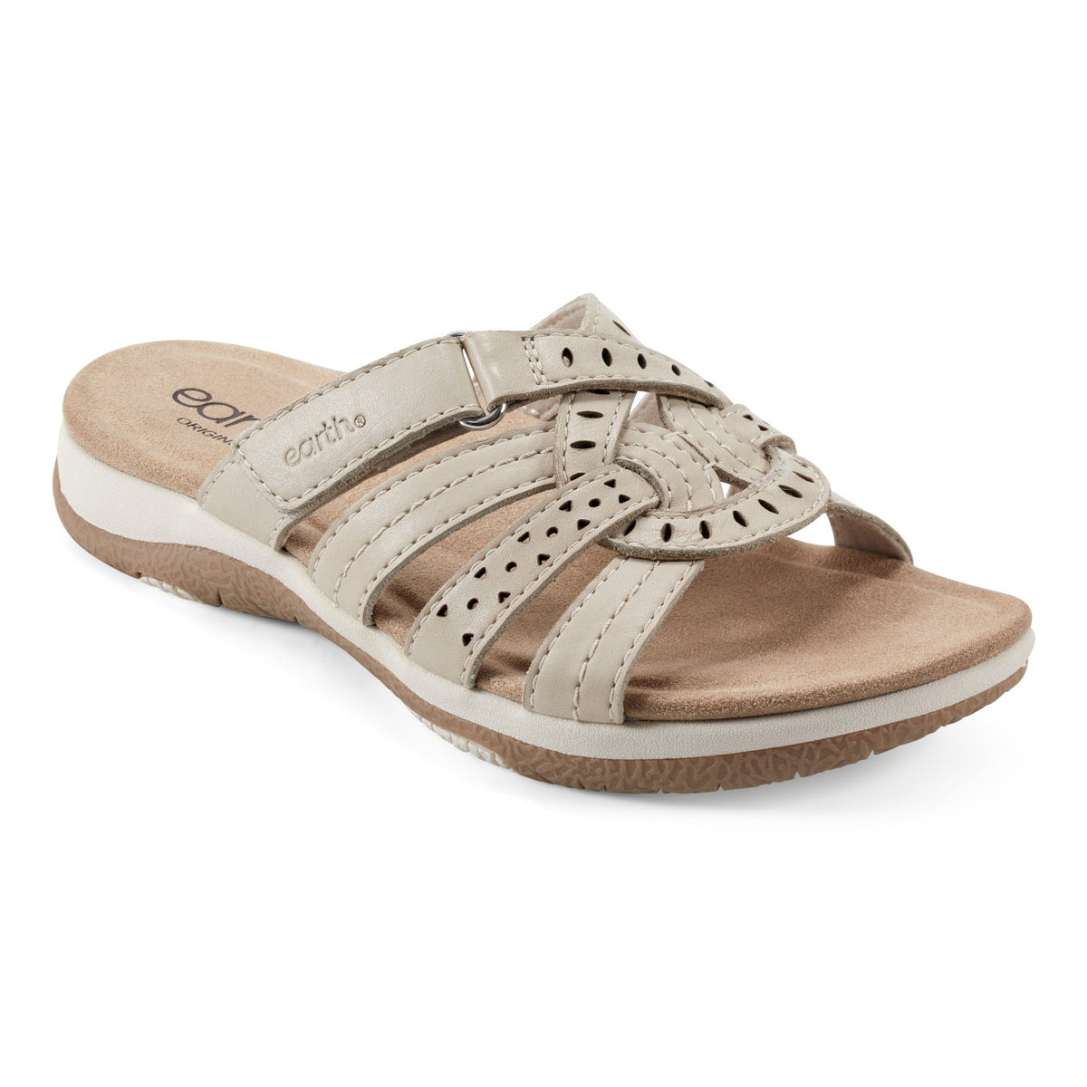 Sassoni Strappy Casual Slip-On Flat Sandals - Earth Shoes Recommended