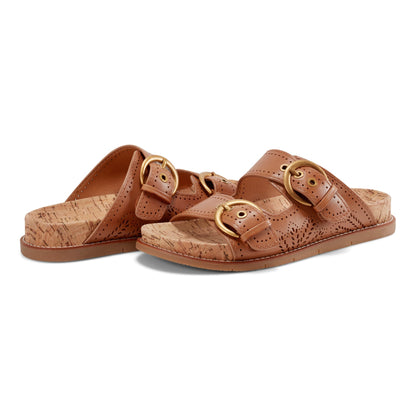 Francii Round Toe Casual Slip-on Flat Sandals - Earth Shoes Premium