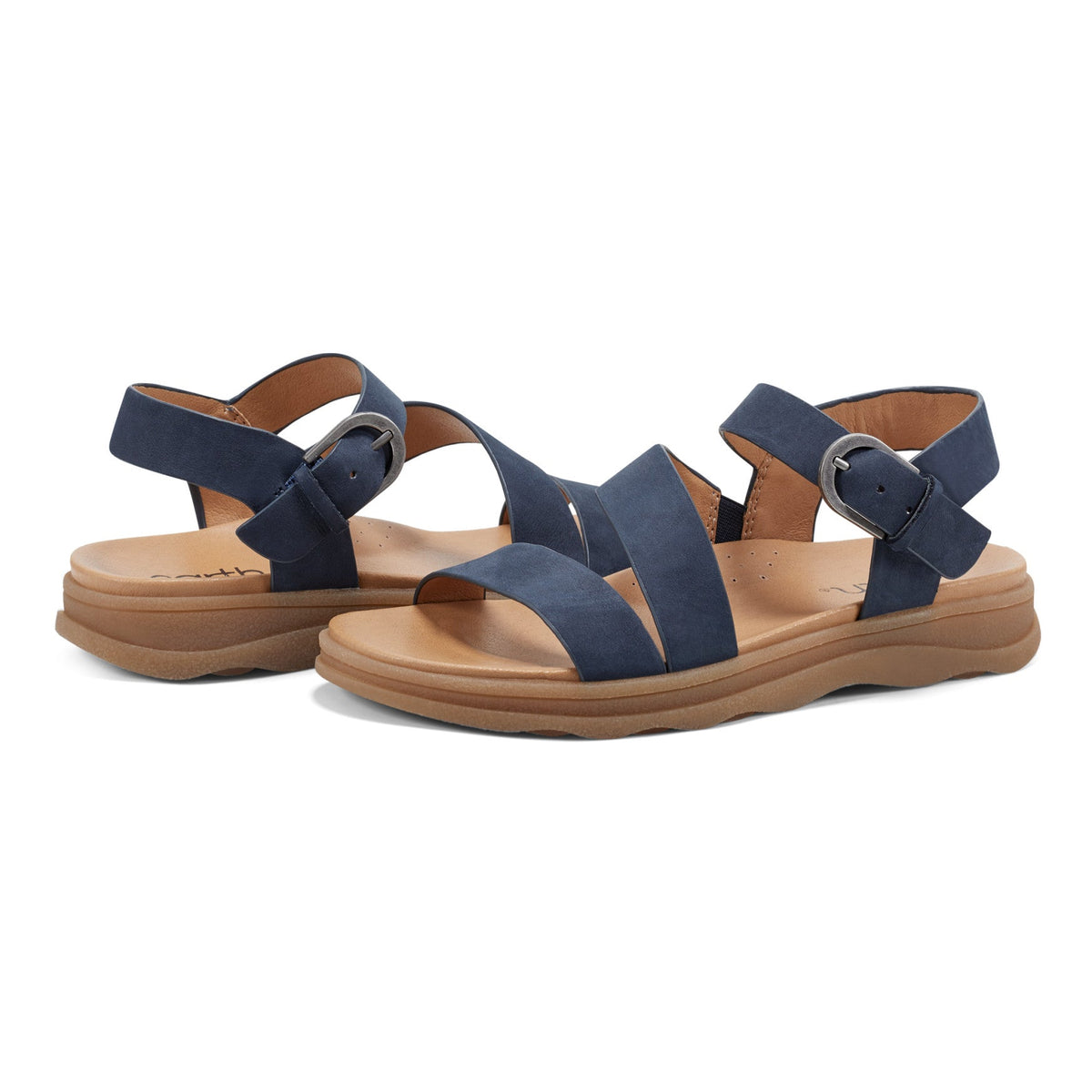 Lainey Casual Strappy Round Toe Flat Sandals - Earth Shoes Popular