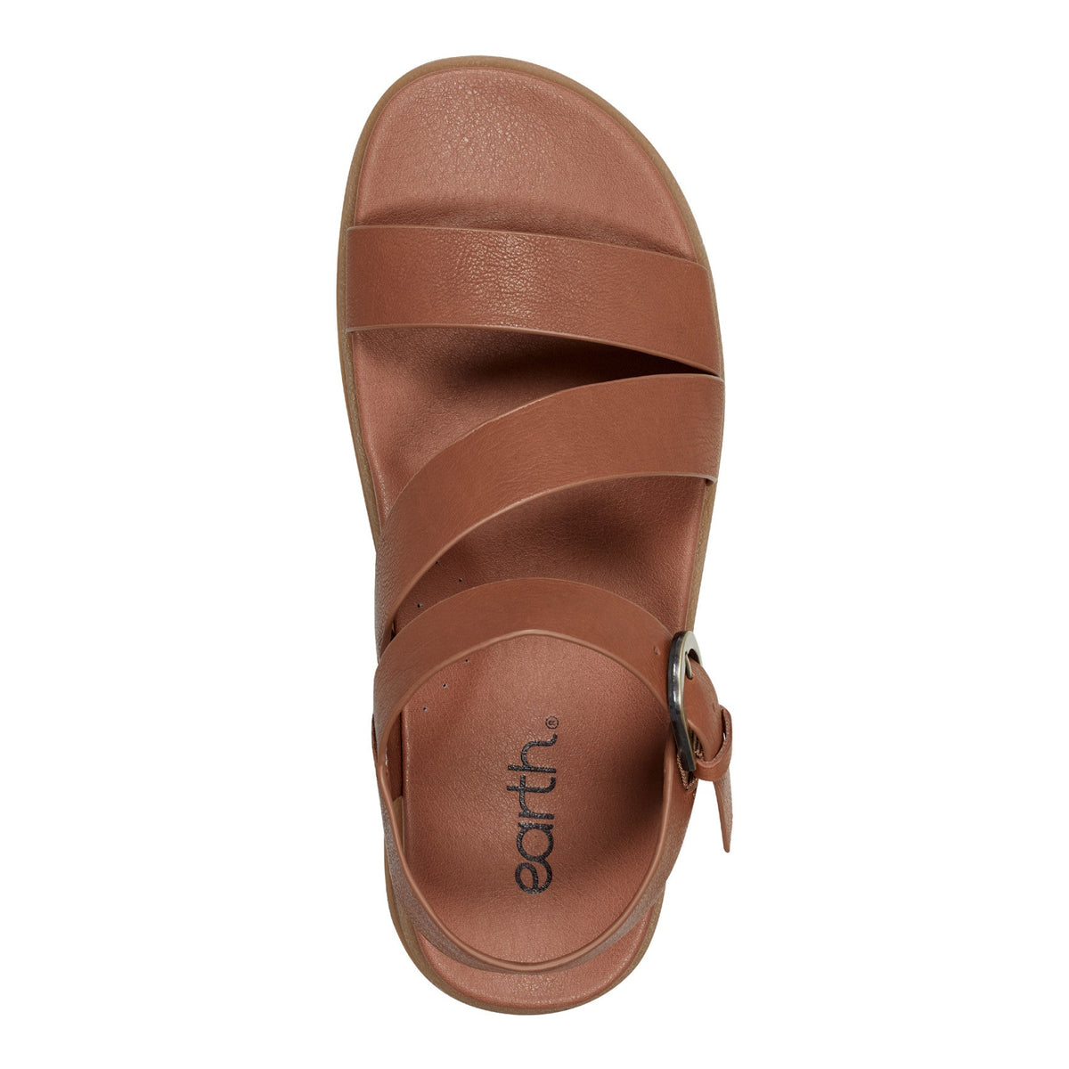 Lainey Casual Strappy Round Toe Flat Sandals - Earth Shoes Recommended