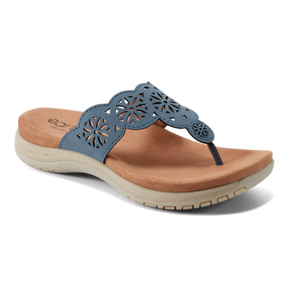 Sadie Square Toe Casual Slip-on Flat Sandals - Earth Shoes Signature