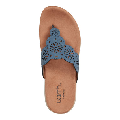 Sadie Square Toe Casual Slip-on Flat Sandals - Earth Shoes Signature