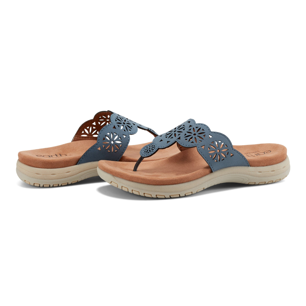 Sadie Square Toe Casual Slip-on Flat Sandals - Earth Shoes Signature