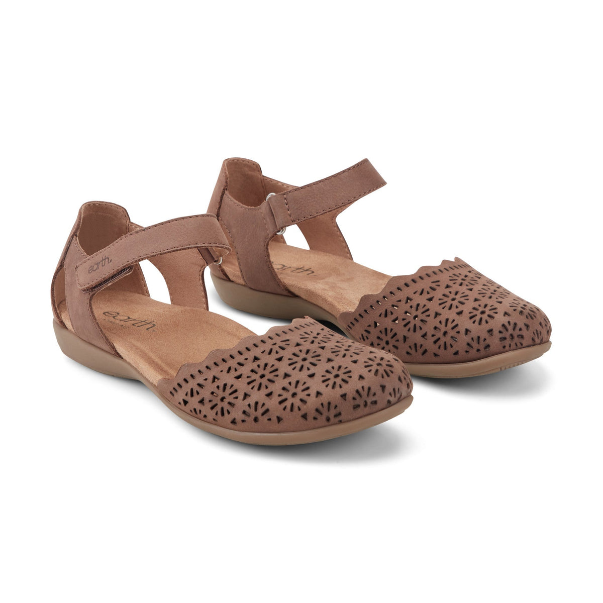 Bronnie Casual Slip-On Perforated Sandals - Earth Shoes Recommended