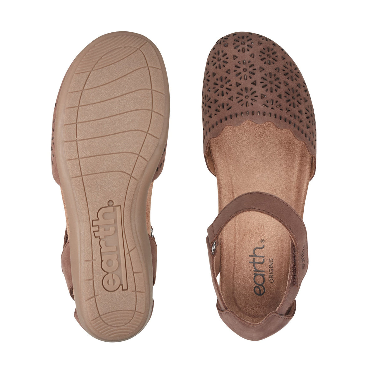 Bronnie Casual Slip-On Perforated Sandals - Earth Shoes Recommended