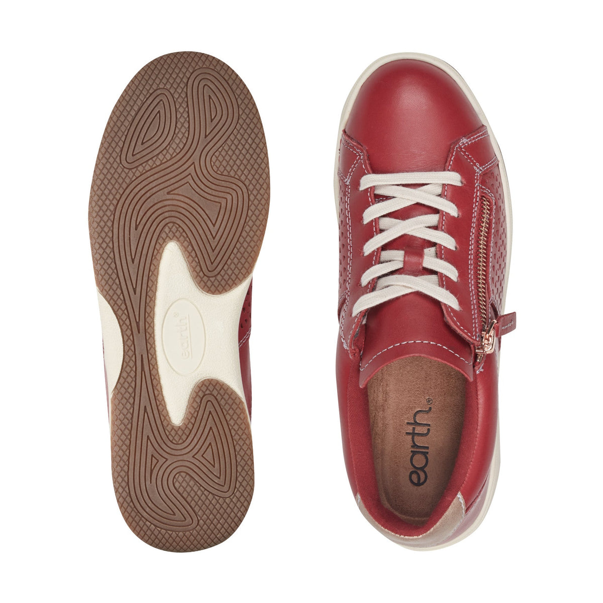 Netta Round Toe Casual Lace-up Sneakers - Earth Shoes Recommended