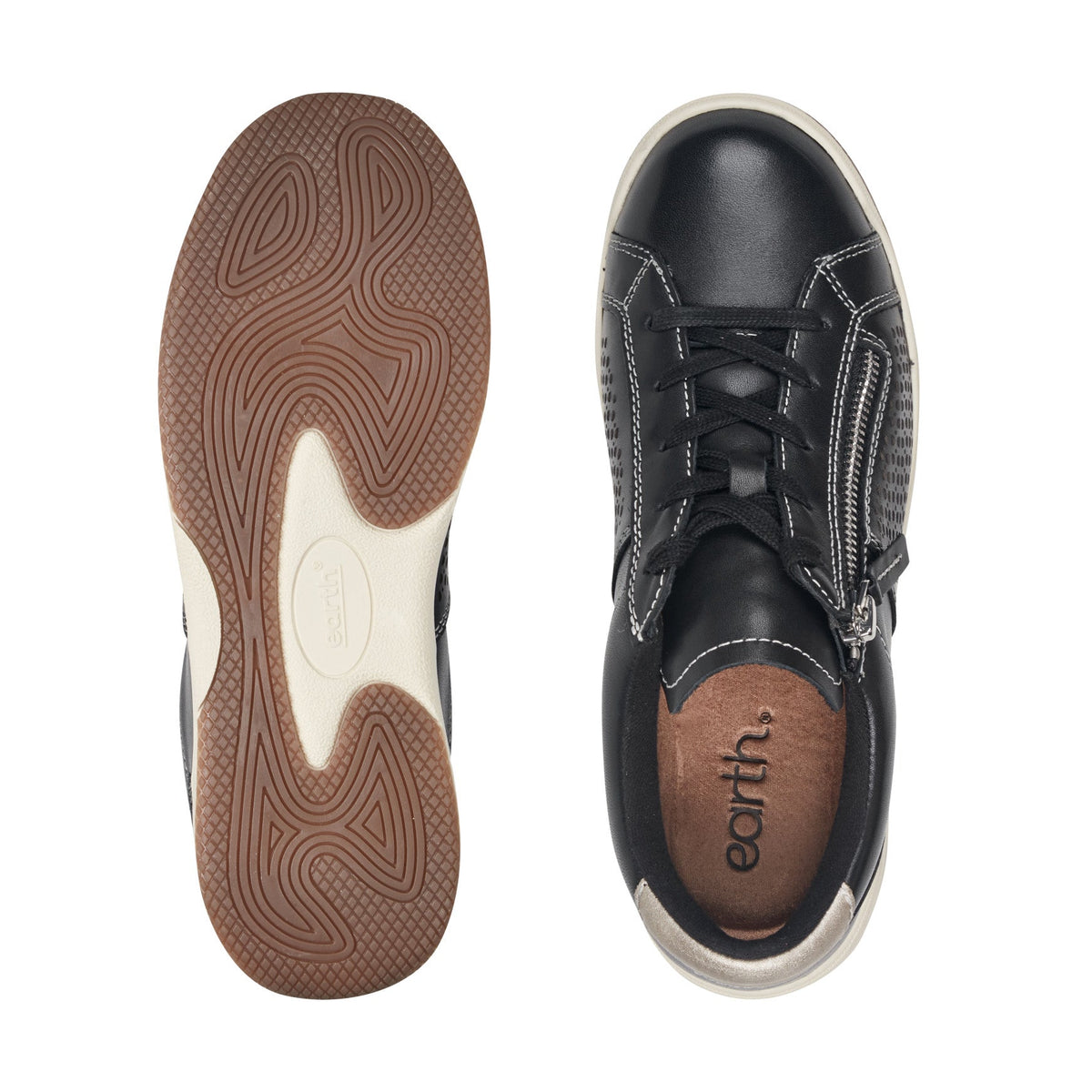 Netta Round Toe Casual Lace-up Sneakers - Earth Shoes Featured