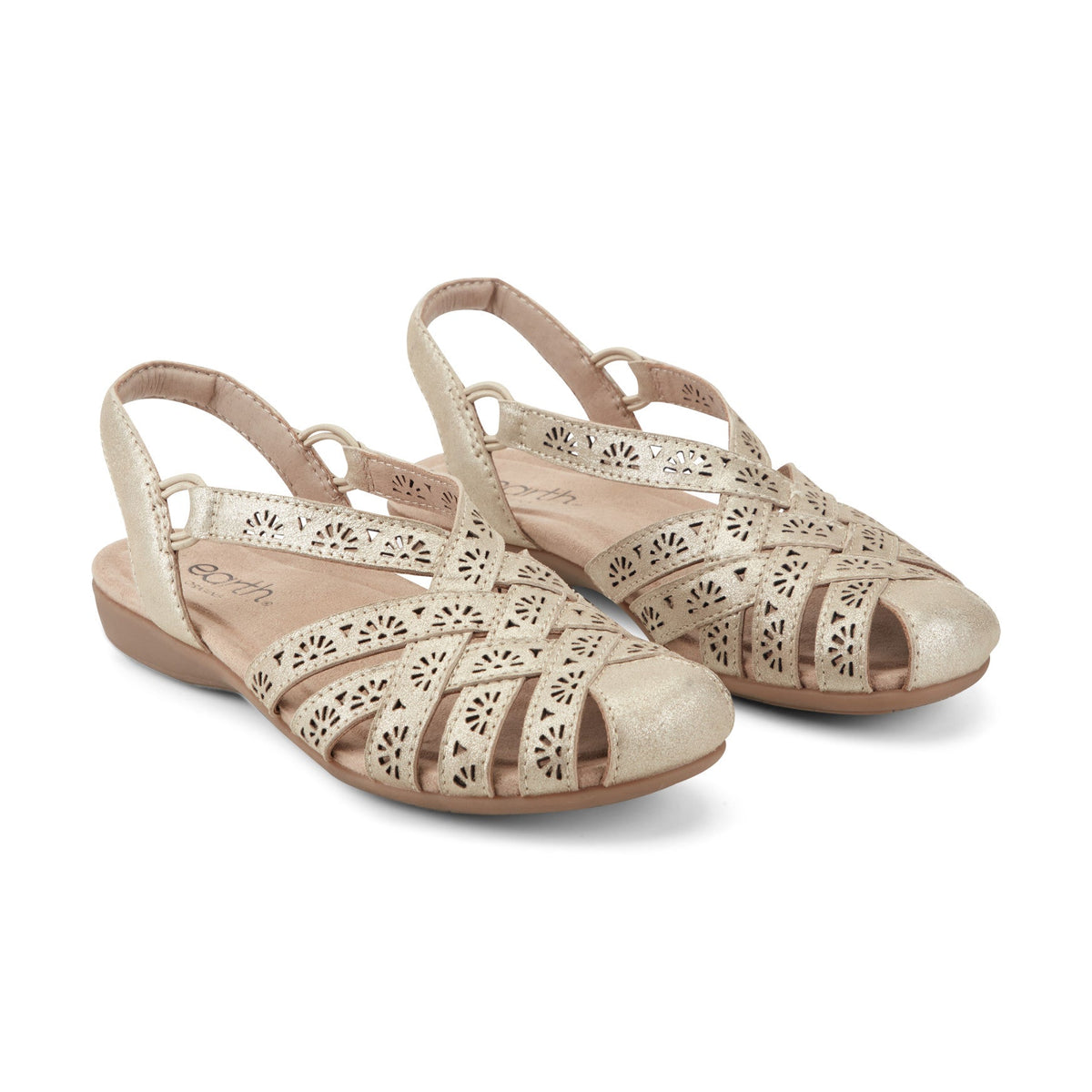 Briel Round Toe Casual Slingback Flat Sandals - Earth Shoes New
