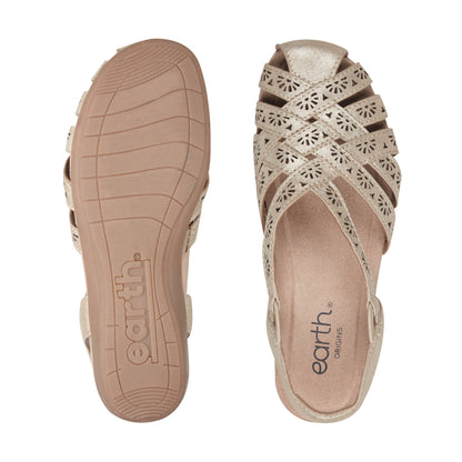 Briel Round Toe Casual Slingback Flat Sandals - Earth Shoes New