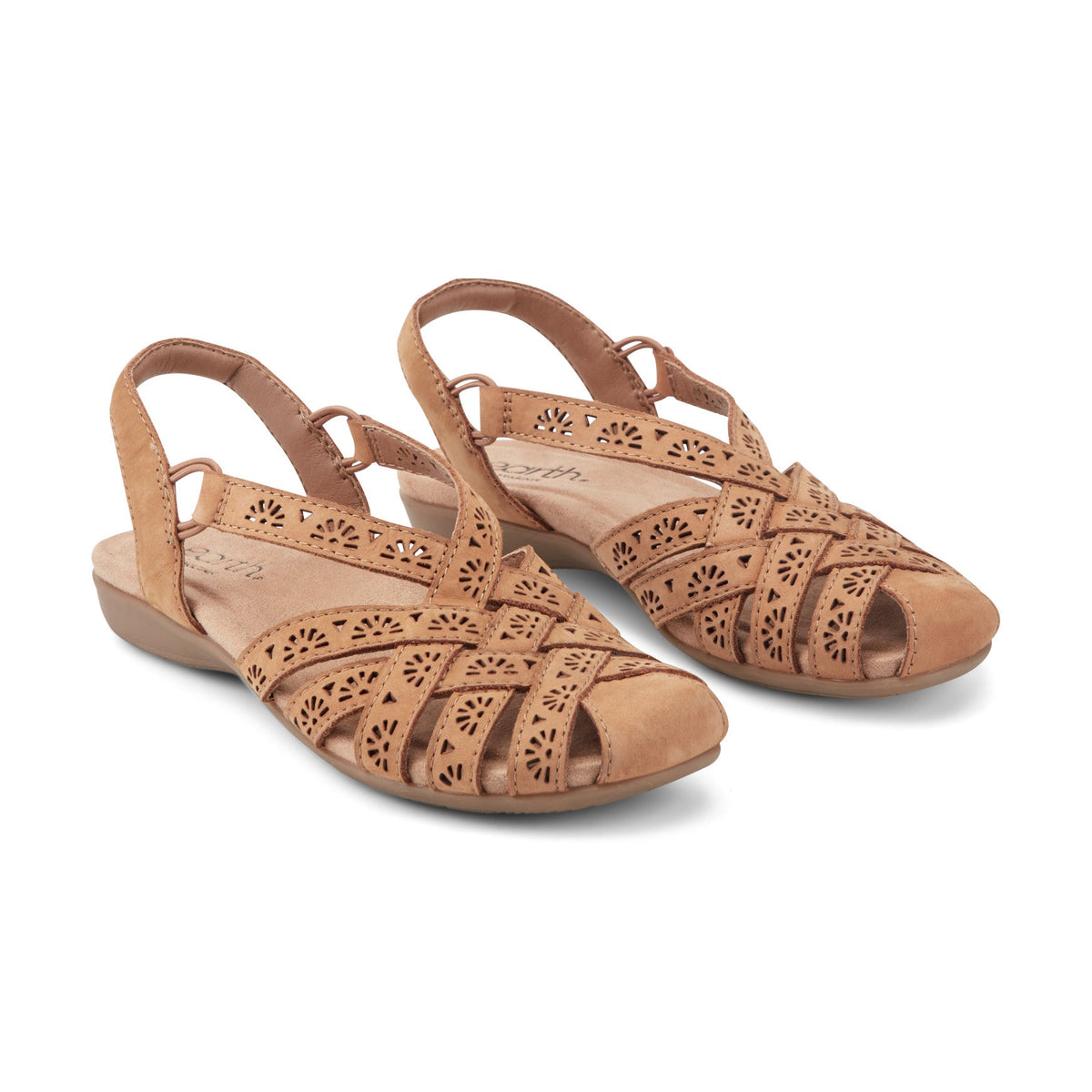 Briel Round Toe Casual Slingback Flat Sandals - Earth Shoes Featured