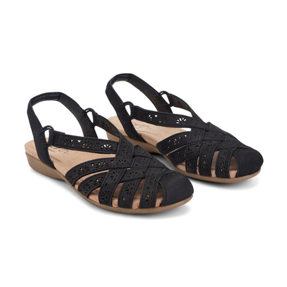 Briel Round Toe Casual Slingback Flat Sandals - Earth Shoes Trending