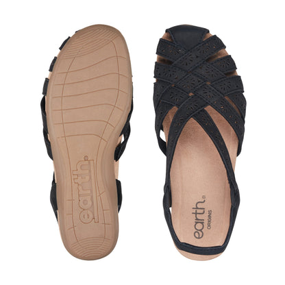 Briel Round Toe Casual Slingback Flat Sandals - Earth Shoes Trending