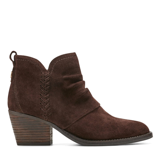 Chandy Suede Ruched Booties - Earth Shoes Best Seller